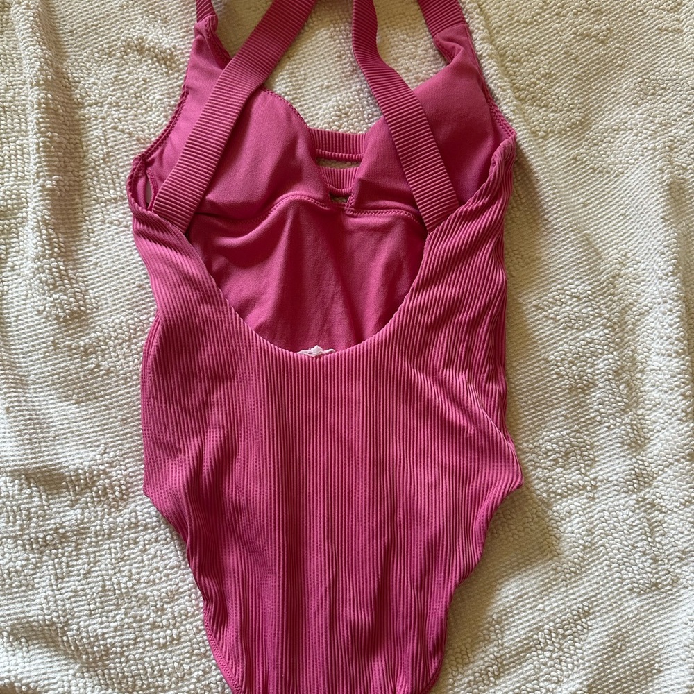 Pink Ribbed Swimsuit - Picture 3 of 3